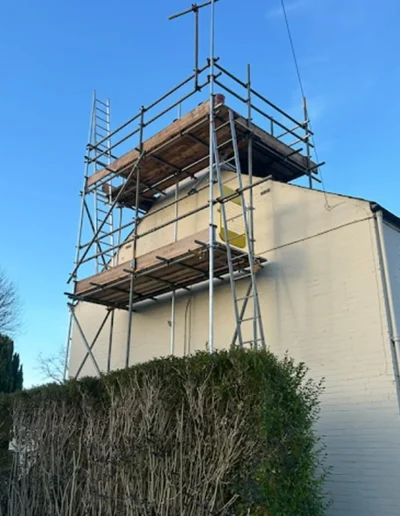 Domestic scaffolding set up in Cambridge