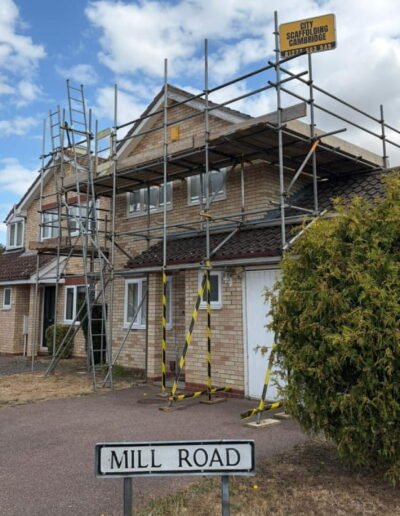 City Scaffolding Cambridge on a house on Mill Road in Cambridge (1)