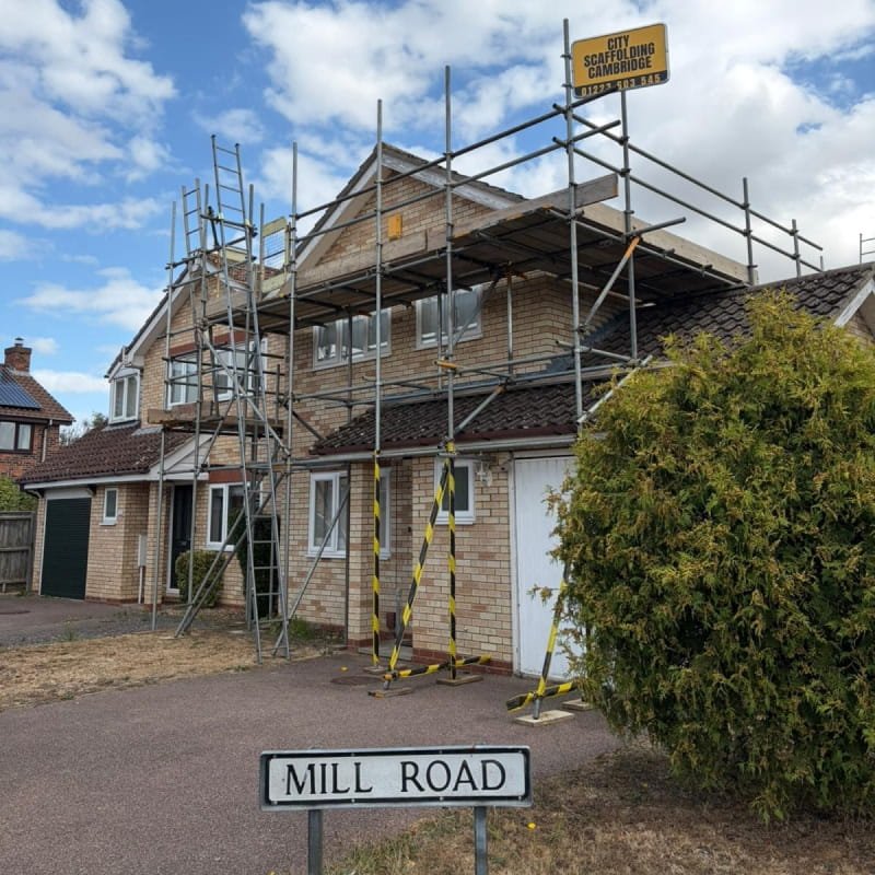 City Scaffolding Cambridge on a house on Mill Road in Cambridge (1)
